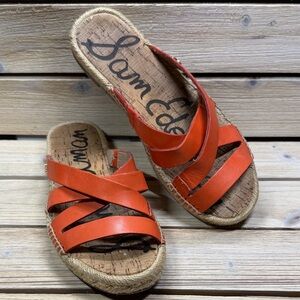 Sam Edelman Averie Orange Espadrille Sandals